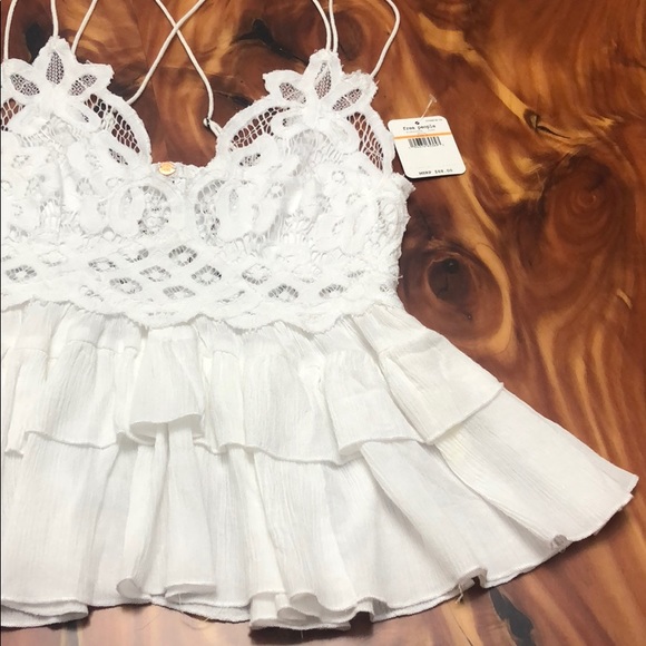 Free People Adella Lace Detail Smock Back … - Picture 12 of 16